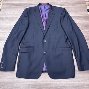 Bartorelli Napoli Suit  Mens 42L Blue 2 Pieces Wool Cashmere Pant 36x33